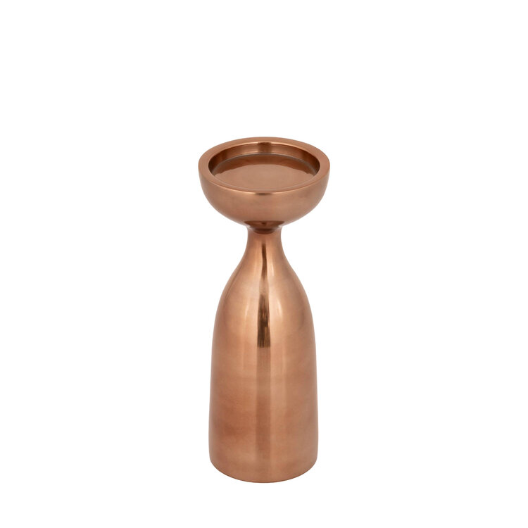 PTMD Collection Jette Bronze smooth aluminium kandelaar Medium