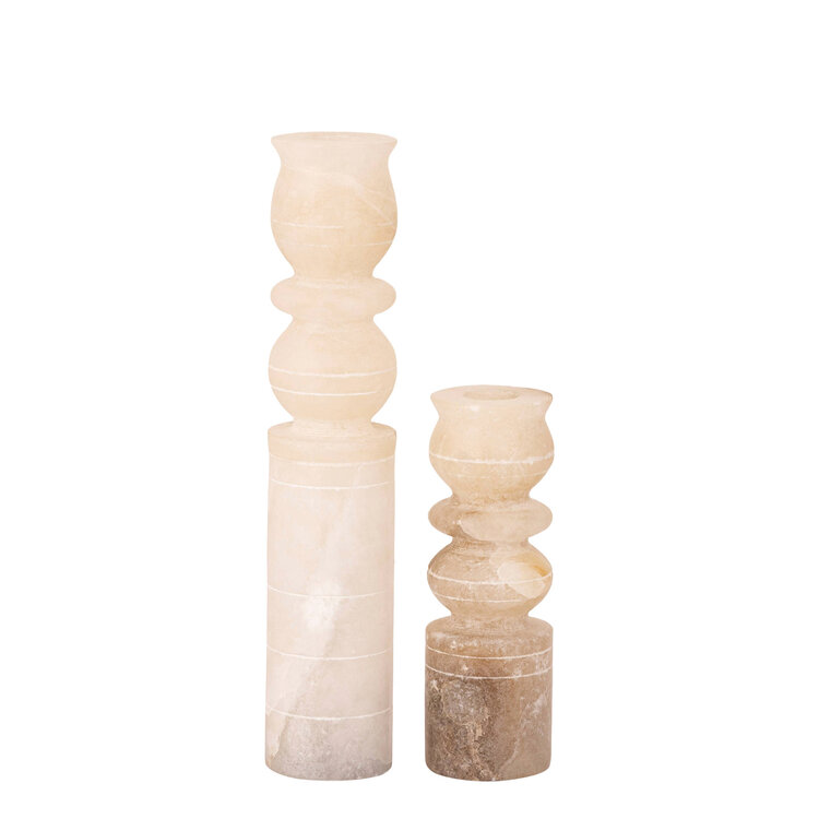 PTMD Collection Libra Natural alabaster kandelaar Large