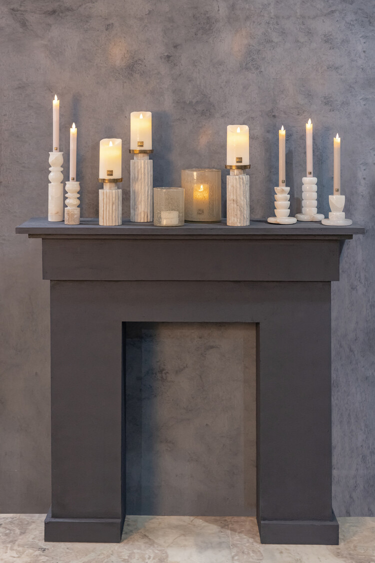 PTMD Collection Gwena Natural alabaster kandelaar Small