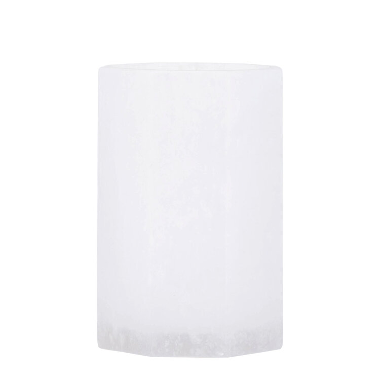 PTMD Collection Audin White Alabaster stone windlicht Large