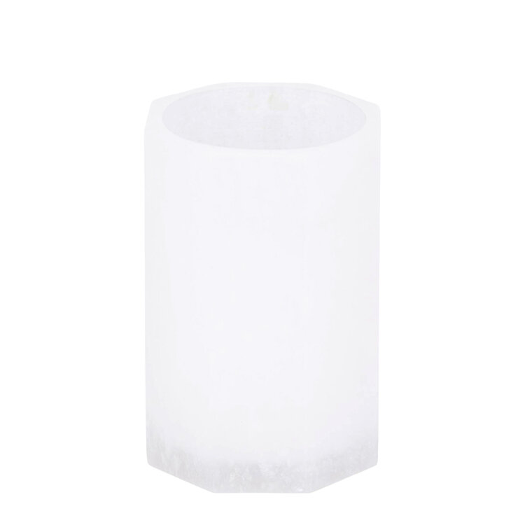 PTMD Collection Audin White Alabaster stone windlicht Large