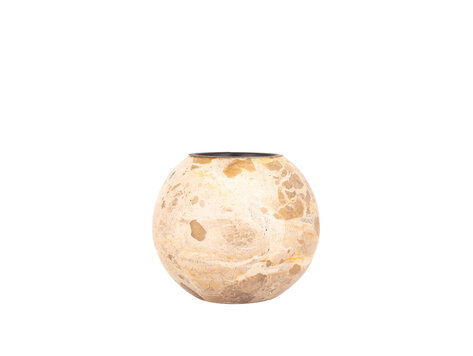 PTMD Collection Charly Beige marble kandelaar marmer Small