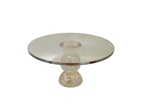 Plateau Celeste op standaard luster glas goud