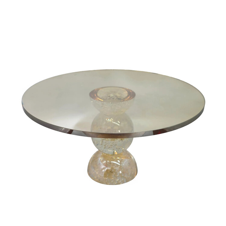 Plateau Celeste op standaard luster glas goud