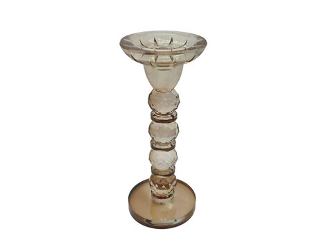 Kandelaar Aura luster glas bruin L