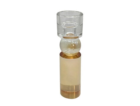 Kandelaar Lumina luster glas transparant goud M