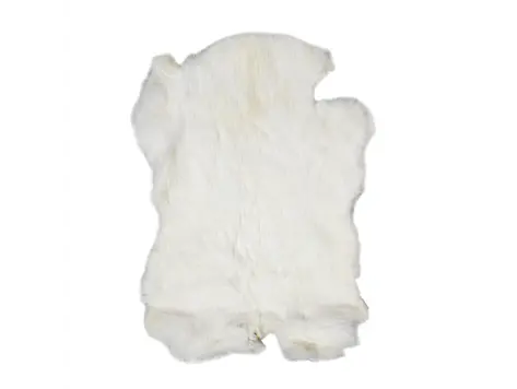Konijnenvel vacht wit 40 cm