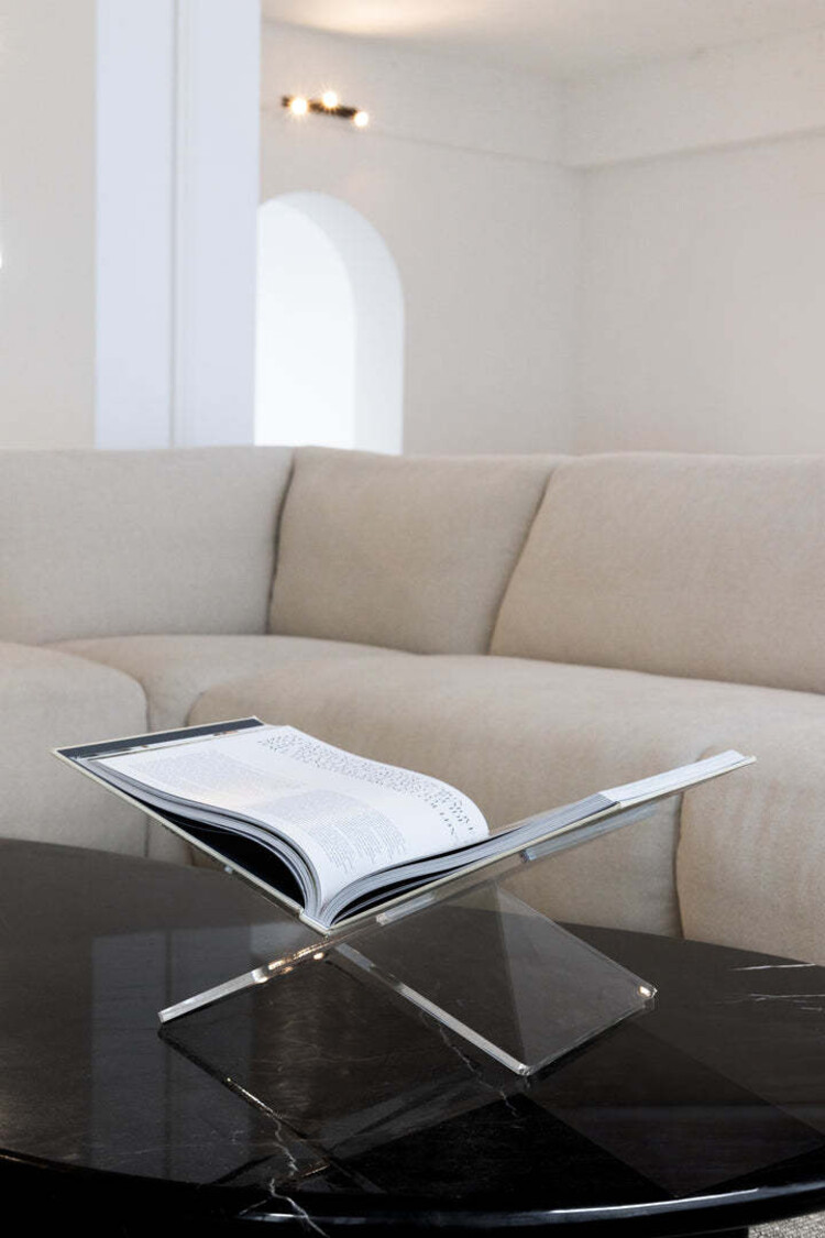 Boekenstandaard Tomei Acryl glas