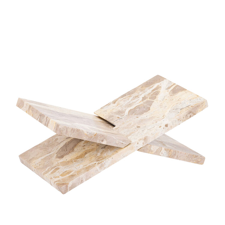 PTMD Collection Liby Beige marble boekensteun marmer rechthoekig