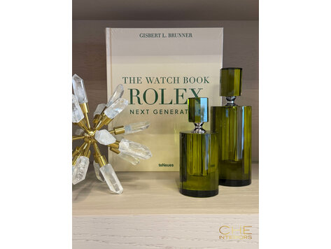 Decoratief parfumflesje Verde glas groen S