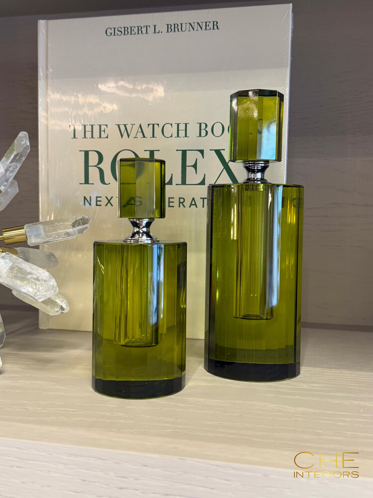 Decoratief parfumflesje Verde glas groen S