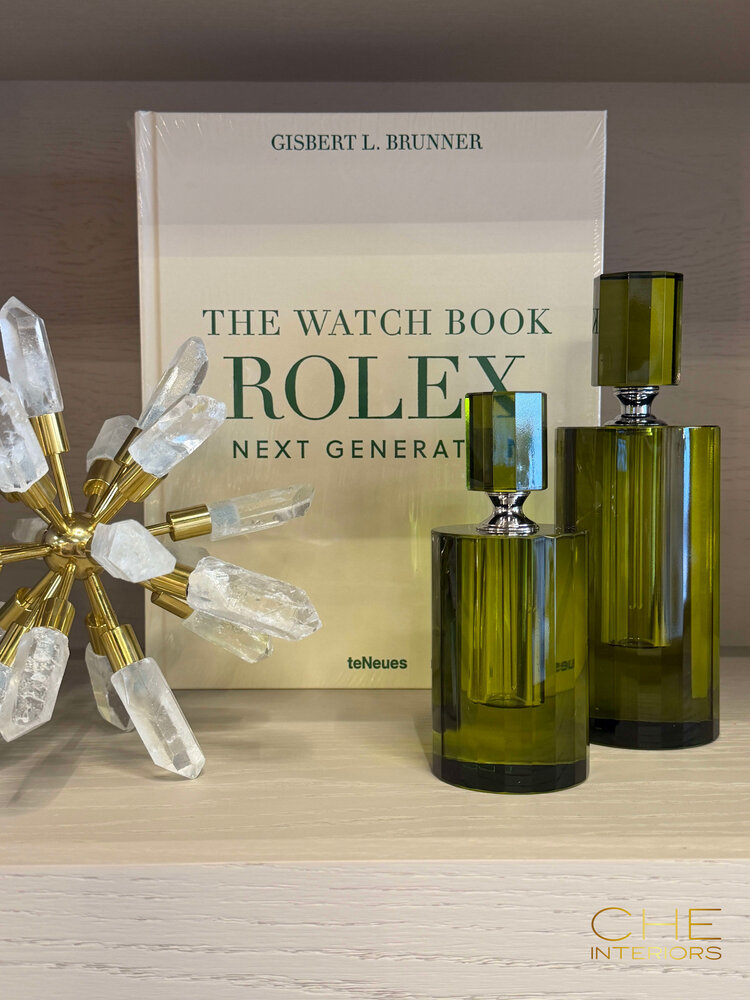 Decoratief parfumflesje Verde glas groen L