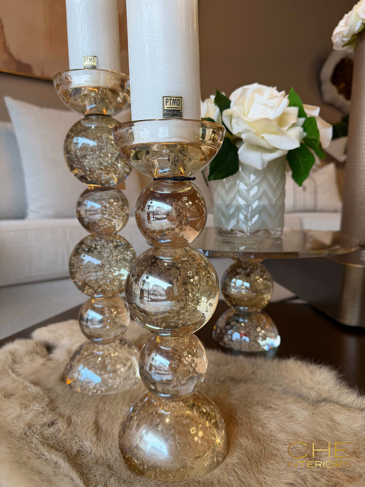 Plateau Celeste op standaard luster glas goud