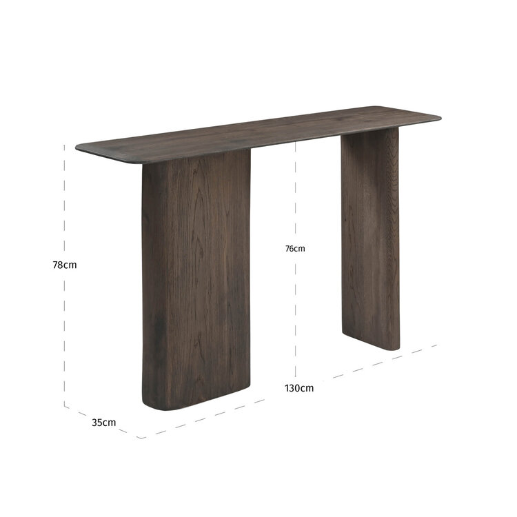 Richmond Interiors Console Castello Smoked charchoal Eiken