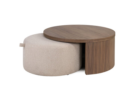 Richmond Interiors Salontafel Windsor Walnoot Fineer Set van 2