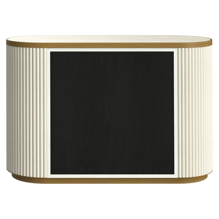 Richmond Interiors Dressoir Tivoli white ovaal keramiek wit goud
