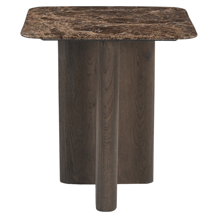 Richmond Interiors Bijzettafel Castello Smoked charchoal eiken marmer