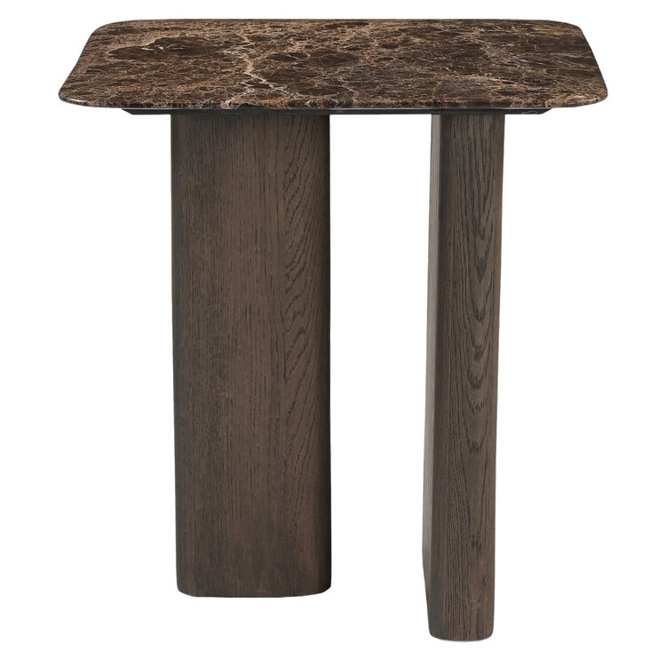 Richmond Interiors Bijzettafel Castello Smoked charchoal eiken marmer