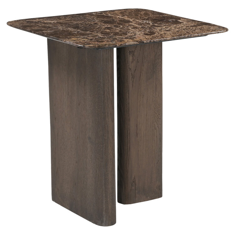 Richmond Interiors Bijzettafel Castello Smoked charchoal eiken marmer