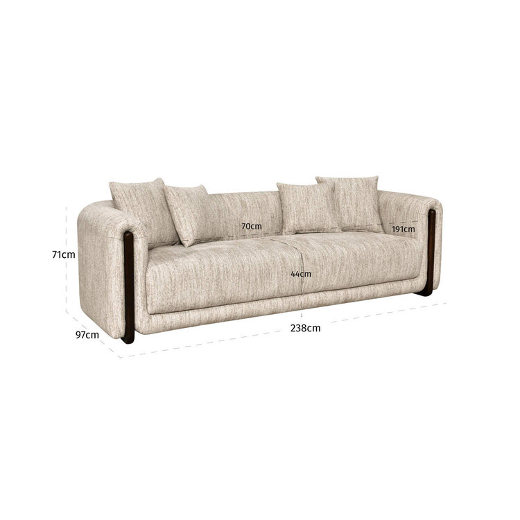 Richmond Interiors Sofa 3-zitsbank Winslov natural softweave