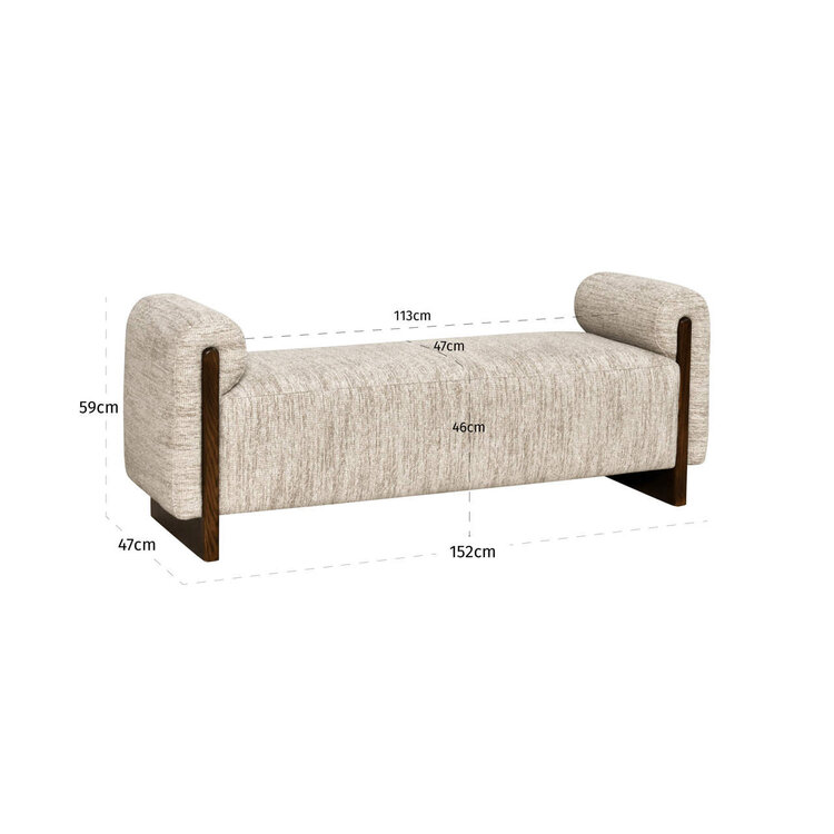 Richmond Interiors Bankje Winslov natural softweave
