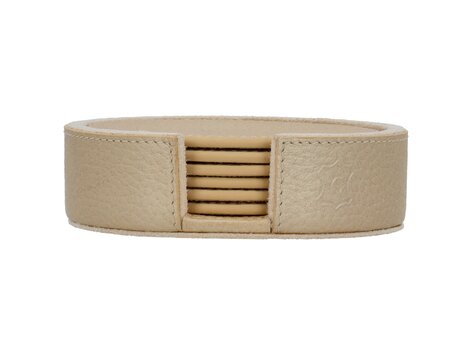 Chamada Onderzetter effen rond Lauren XS set van 6 champagne