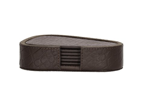 Chamada Onderzetter croco organisch Sophie XS set van 6 bruin
