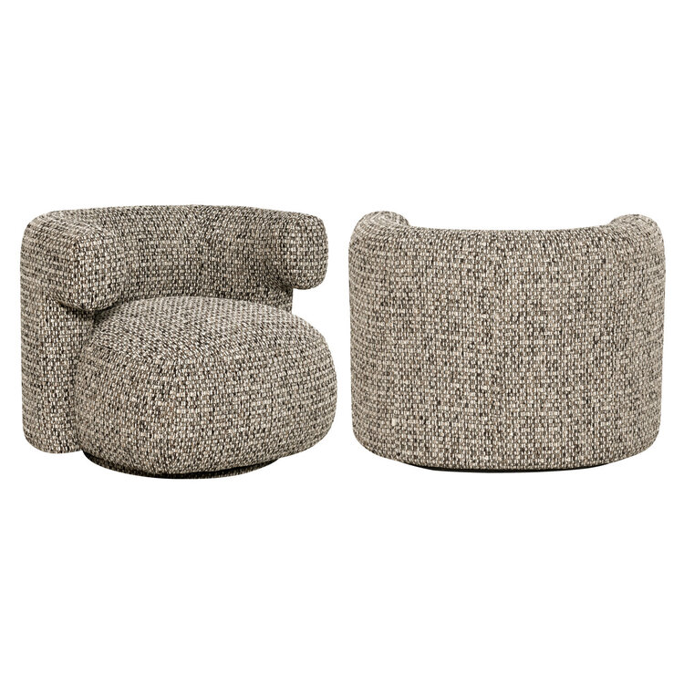 Richmond Interiors Lounge stoel Talley cobblestone draaibaar