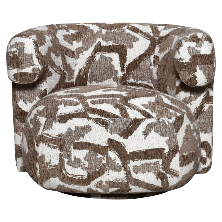 Richmond Interiors  Loungestoel Fauteuil Talley brown nature draaibaar