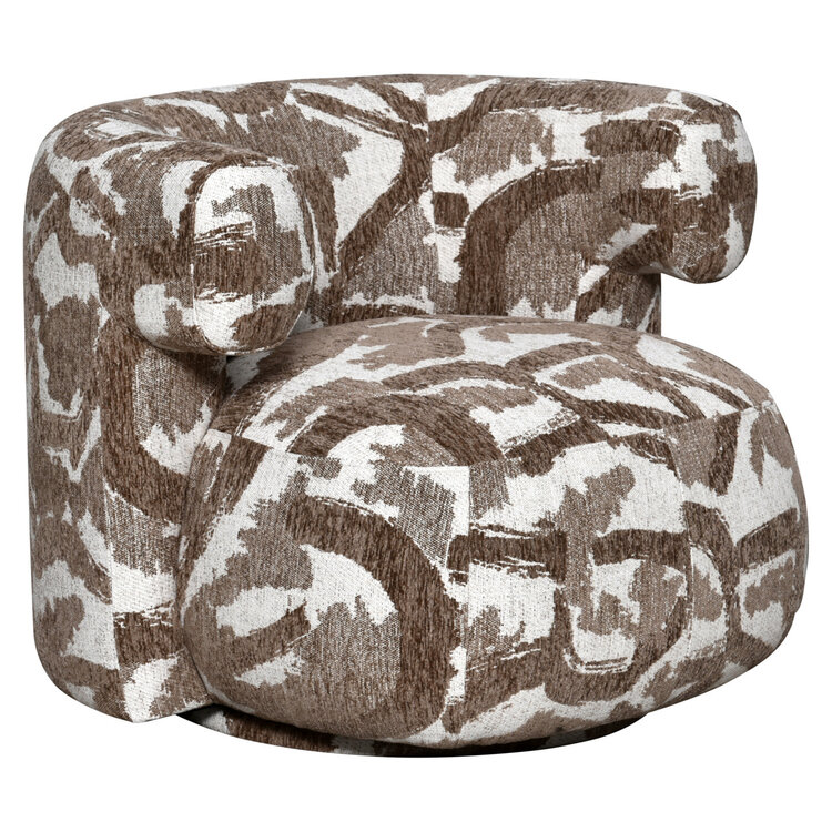 Richmond Interiors  Loungestoel Fauteuil Talley brown nature draaibaar