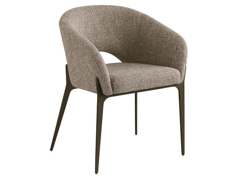 Richmond Interiors Eetkamerstoel Kenzi brown tweed