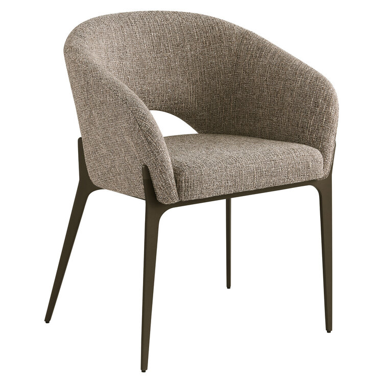 Richmond Interiors Eetkamerstoel Kenzi brown tweed