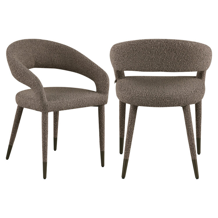 Richmond Interiors Eetkamerstoel Gia brown chunky