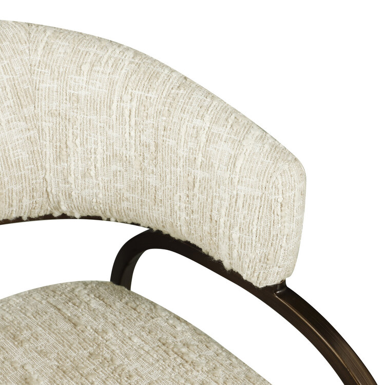 Richmond Interiors Eetkamerstoel Charda  beige angora