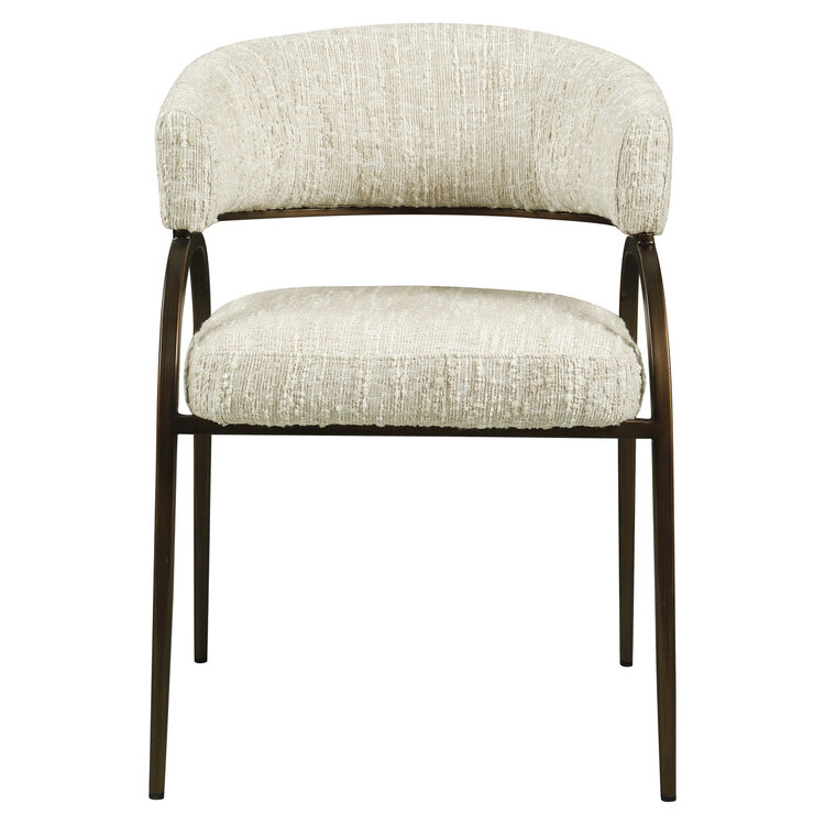 Richmond Interiors Eetkamerstoel Charda  beige angora