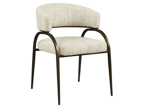 Richmond Interiors Eetkamerstoel Charda  beige angora