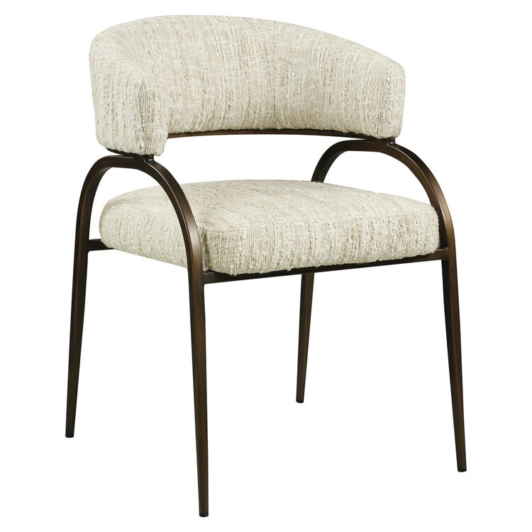 Richmond Interiors Eetkamerstoel Charda  beige angora