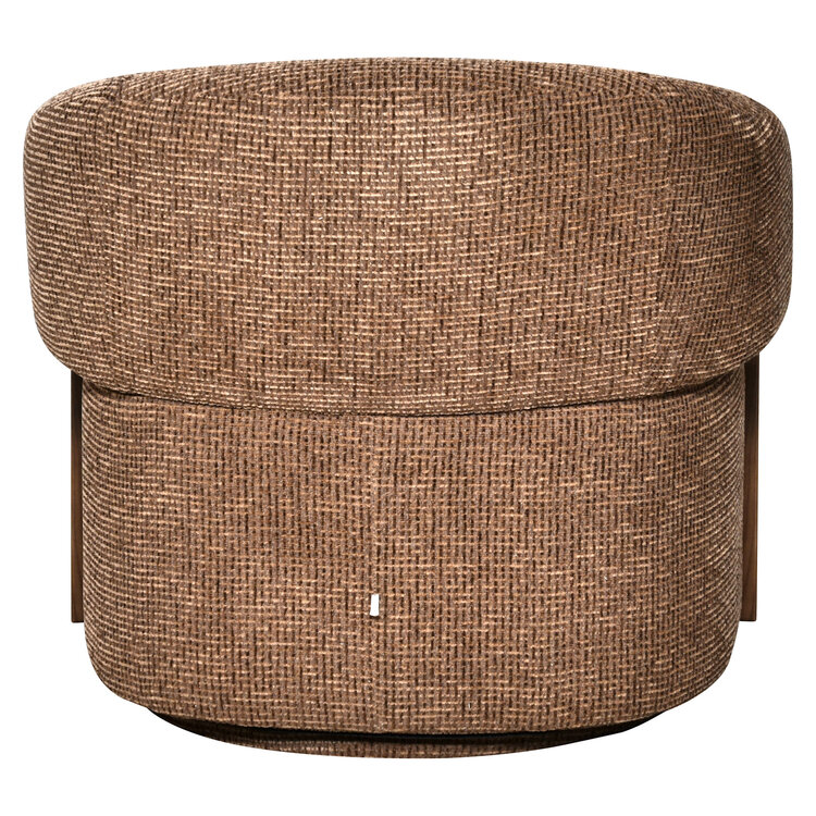 Richmond Interiors  Loungestoel Fauteuil Marina brown blockweave draaibaar