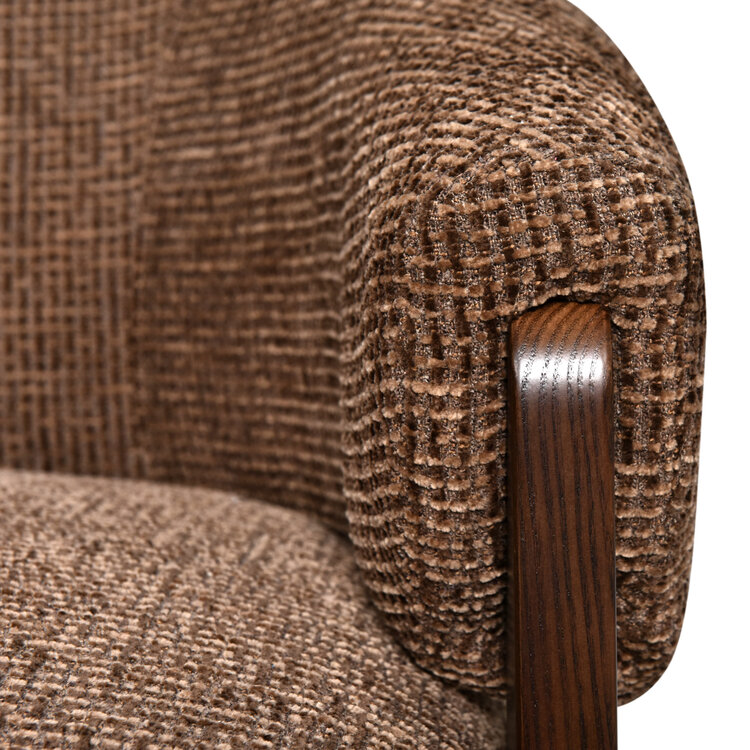 Richmond Interiors  Loungestoel Fauteuil Marina brown blockweave draaibaar