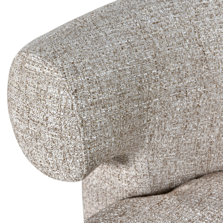 Richmond Interiors Lounge stoel Talley cream tweed draaibaar