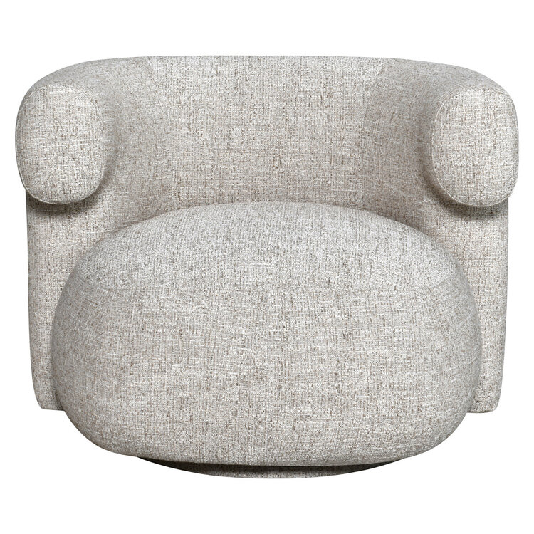 Richmond Interiors Lounge stoel Talley cream tweed draaibaar