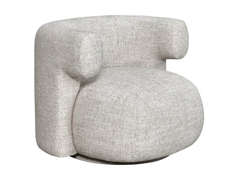 Richmond Interiors Loungestoel Fauteuil Talley cream tweed draaibaar