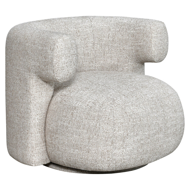 Richmond Interiors Lounge stoel Talley cream tweed draaibaar