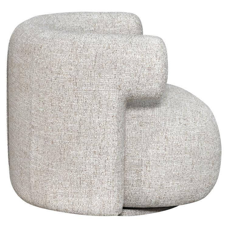 Richmond Interiors Lounge stoel Talley cream tweed draaibaar