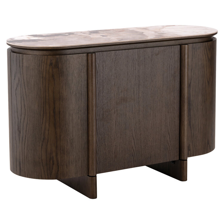 Richmond Interiors Dressoir Langford Brown Eiken Keramiek 3 deuren