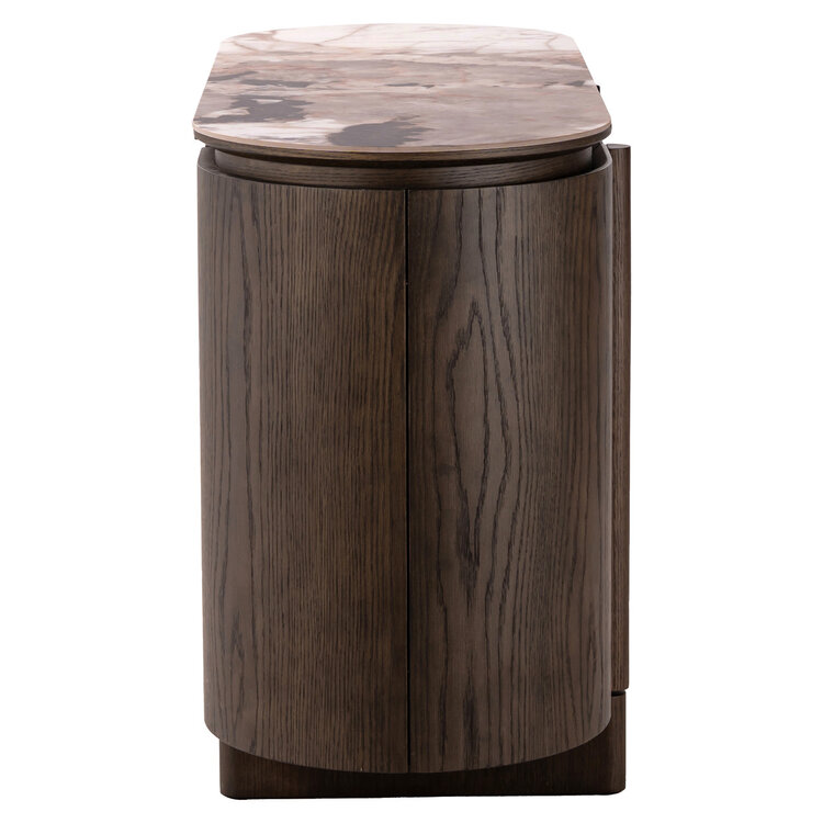 Richmond Interiors Dressoir Langford Brown Eiken Keramiek 3 deuren