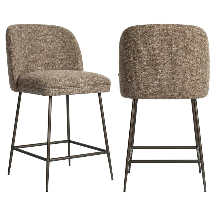 Richmond Interiors Counterstoel Pullitzer brown tweed