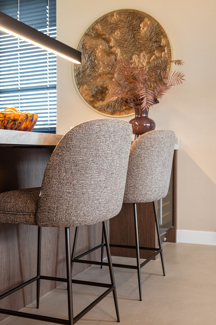 Richmond Interiors Counterstoel Pullitzer brown tweed