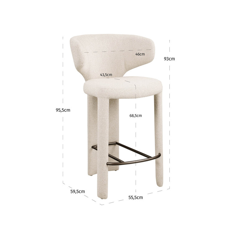 Richmond Interiors Counterstoel Viola biscotti
