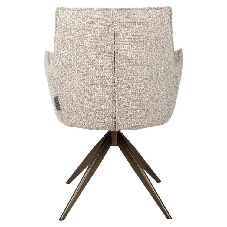 Richmond Interiors Eetkamerstoel Dakota natural chunky swivel with arm